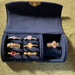Adjustable Golden and Silver Ring Set, box included